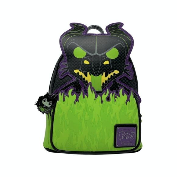 Loungefly Disney Maleficient Glow in the Dark Dragon Mini Backpack - Picture 1 of 5